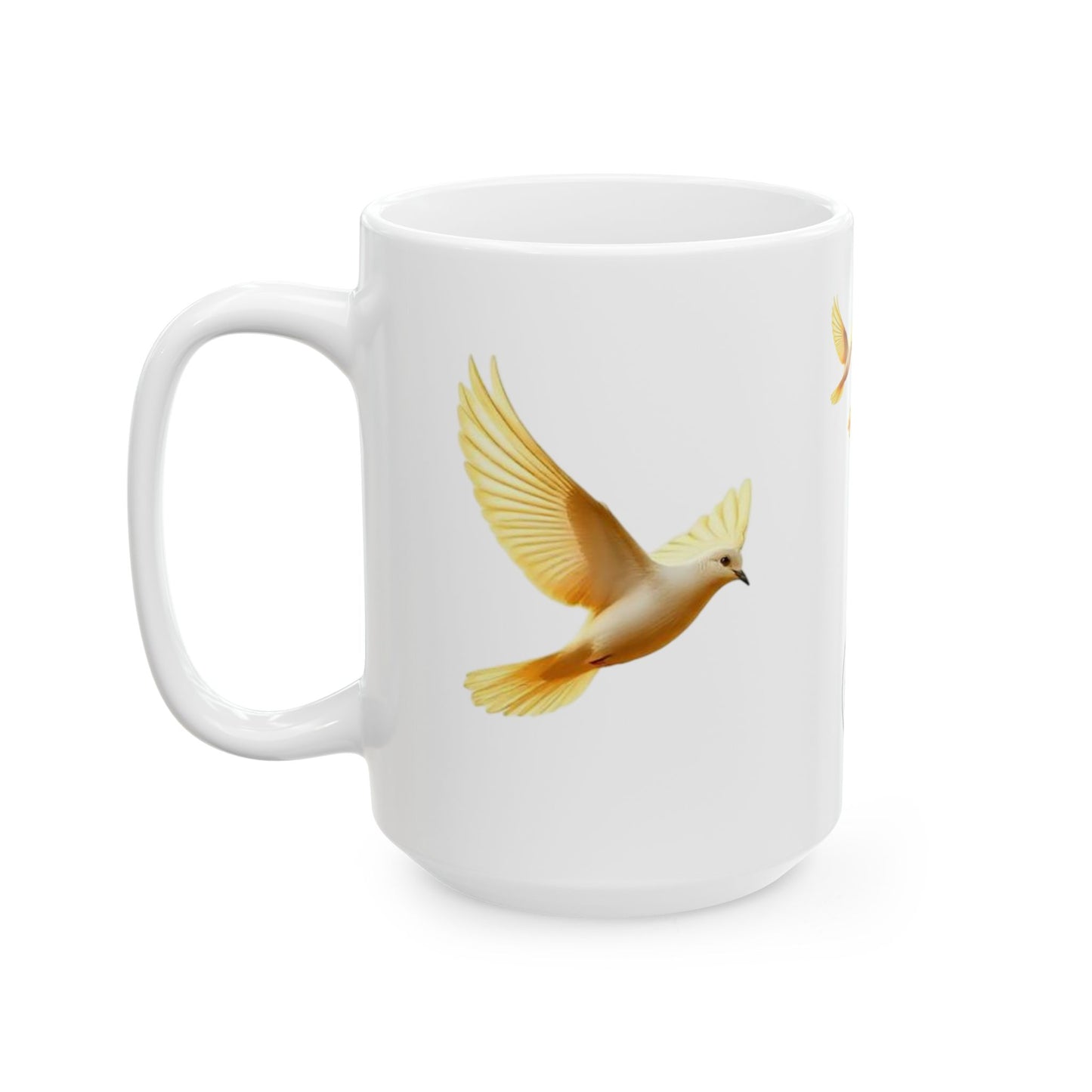 Doves of Gold Christian Mug – 11 oz & 15 oz