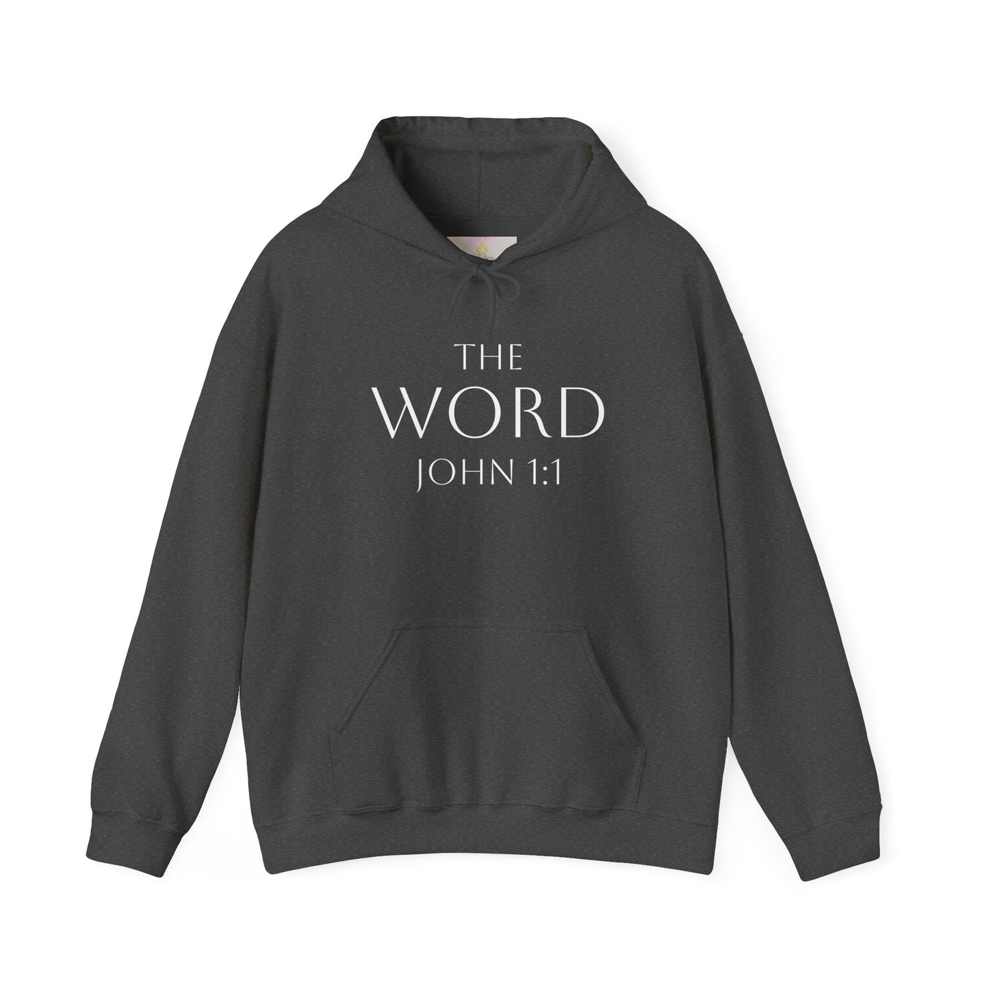 “The Word Eternal” – Men’s Christian Hoodie with White Lettering (John 1:1)