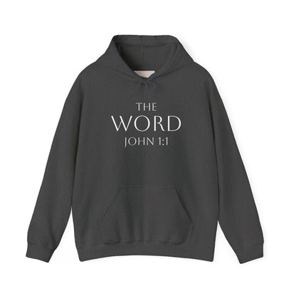 “The Word Eternal” – Women’s Christian Hoodie with White Lettering (John 1:1)