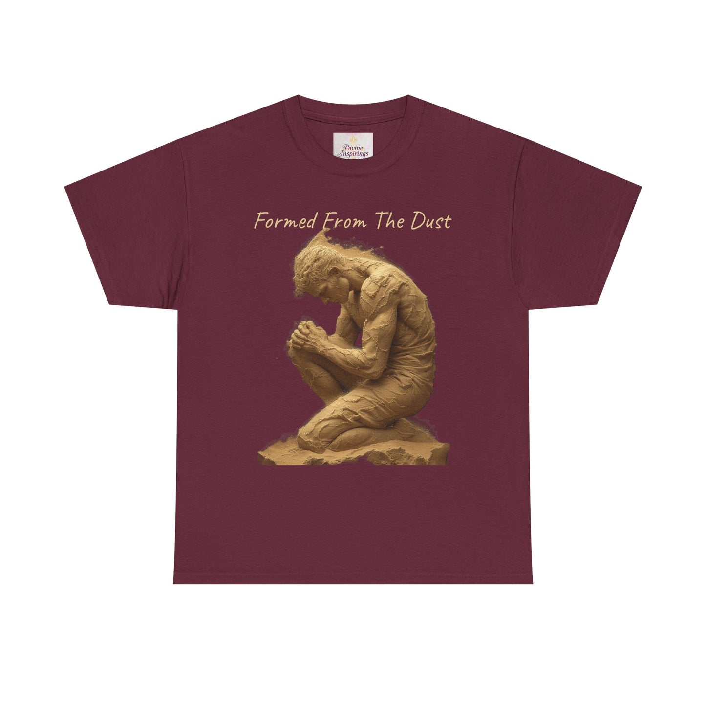 Formed from the Dust | Men’s Christian T-Shirt with Genesis 2:7 (Light Lettering)