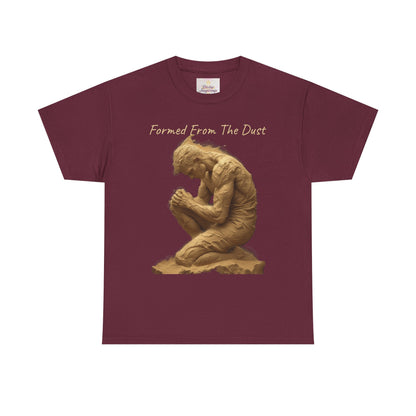 Formed from the Dust | Men’s Christian T-Shirt with Genesis 2:7 (Light Lettering)