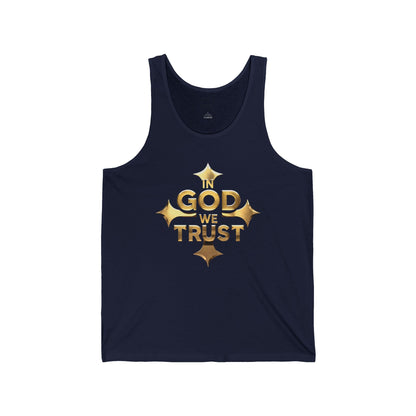 In God We Trust (Gold) – Men’s Christian Tank Top