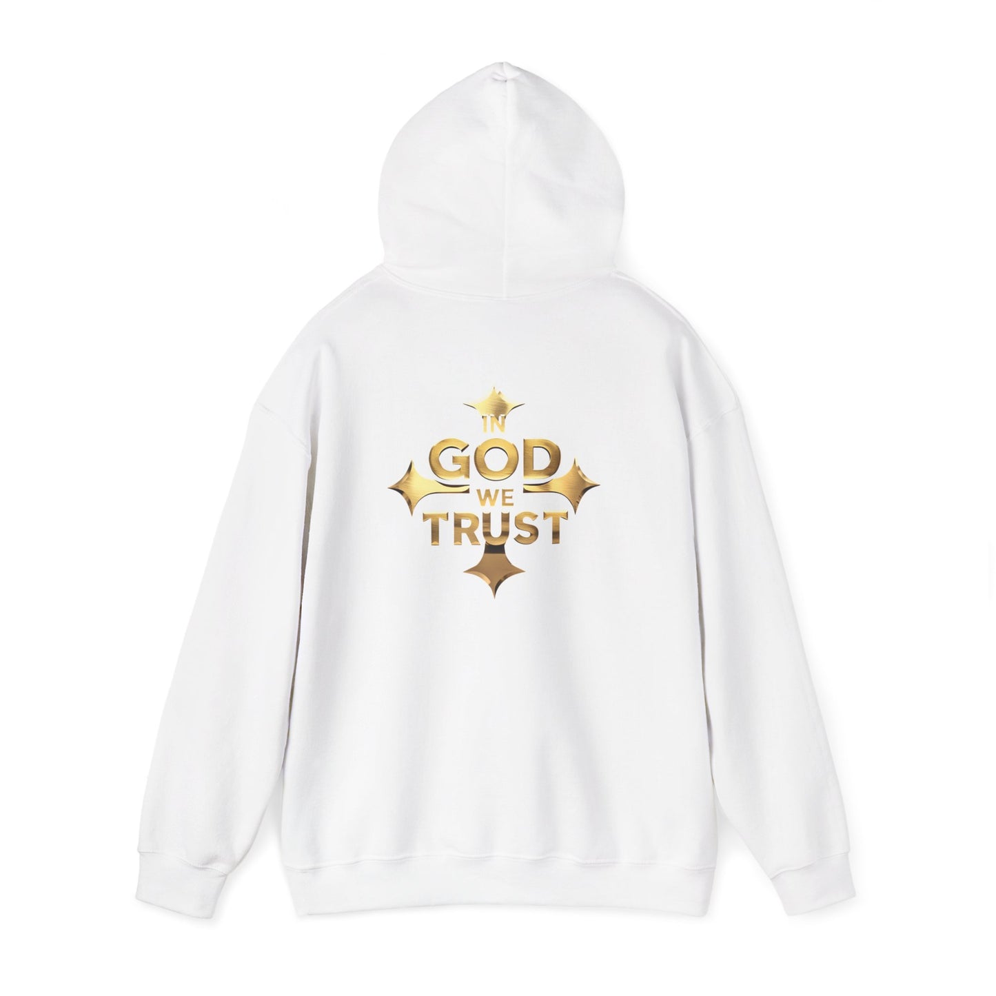 In God We Trust (Gold) - Women's Christian Hoodie with Golden Cross