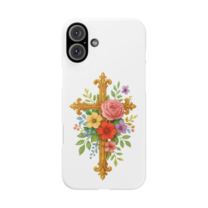 Floral Cross Snap Case for iPhone – Faith in Bloom