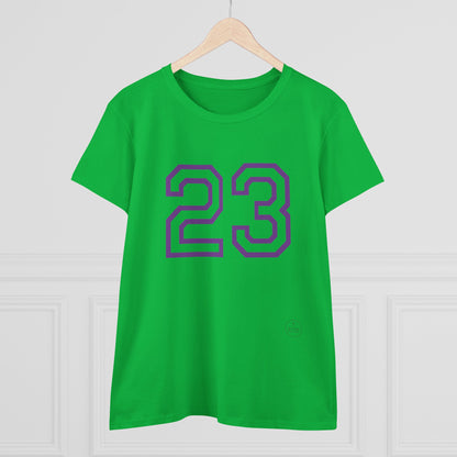 Psalm 23 Women’s Tee – Inspired Sports-Style Shirt (Purple Numbering)