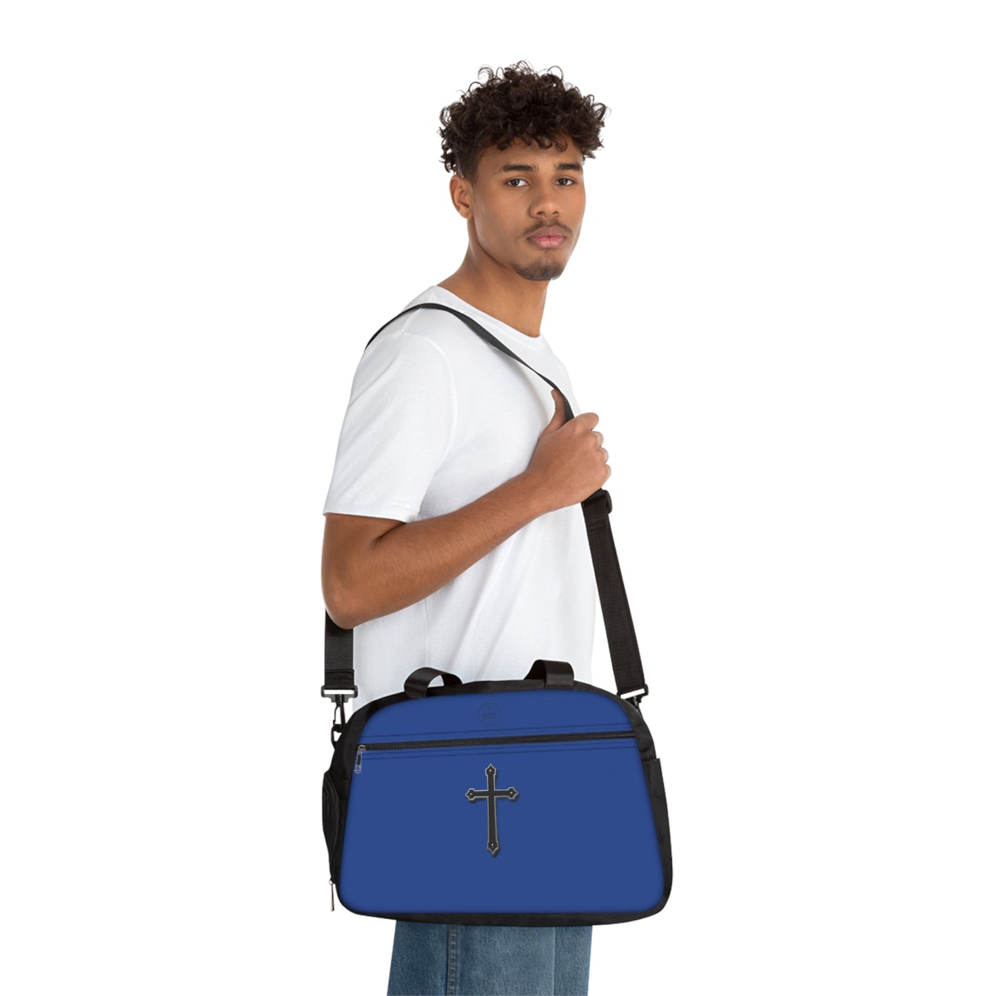 Divine Strength Fitness Bag in Blue – Faith in Motion