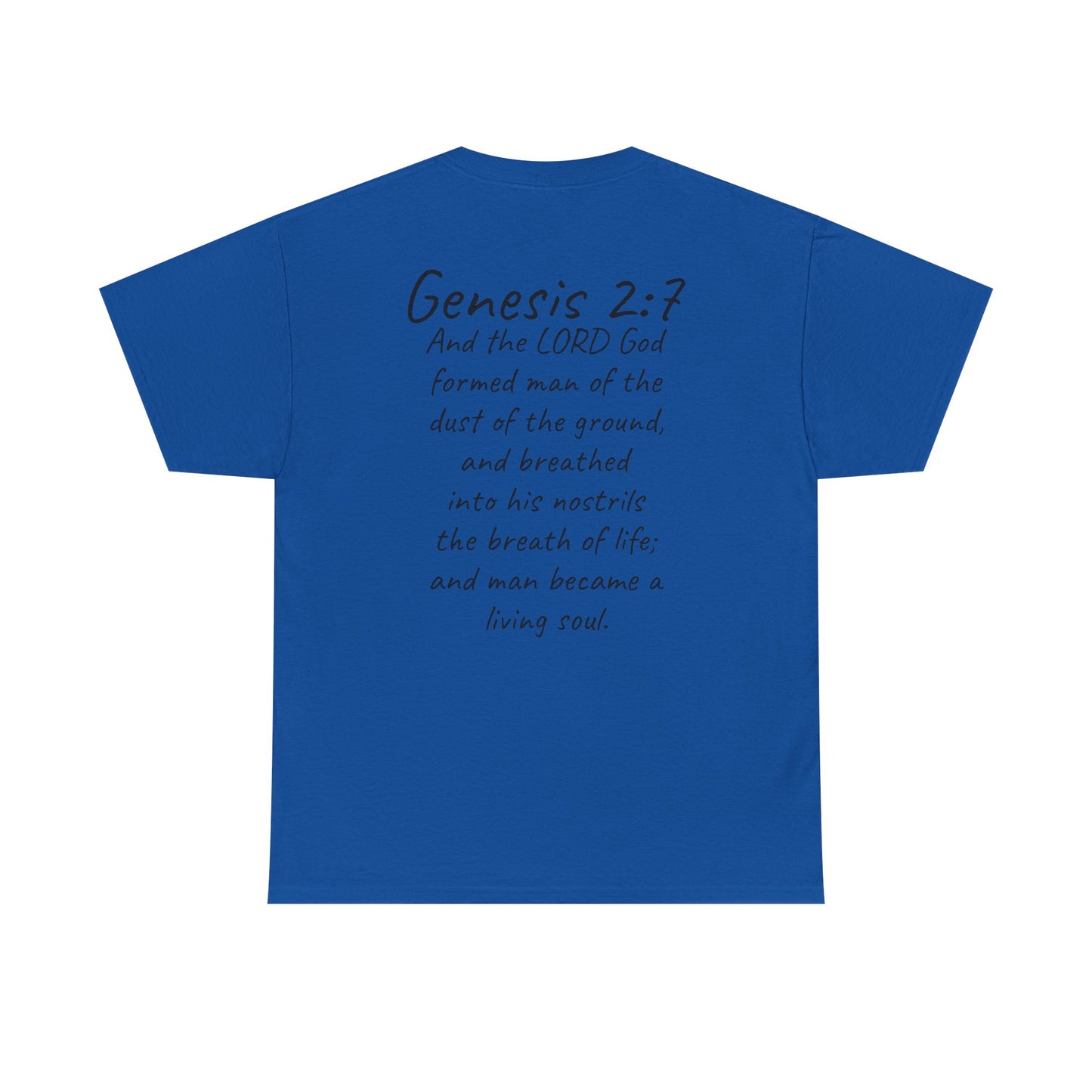 Formed from the Dust | Men’s Christian T-Shirt with Genesis 2:7 (Dark Lettering)