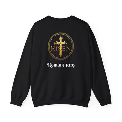 Bold Faith Women’s Sweatshirt – Proclaim Jesus Is Lord & He Is Risen (White Lettering)