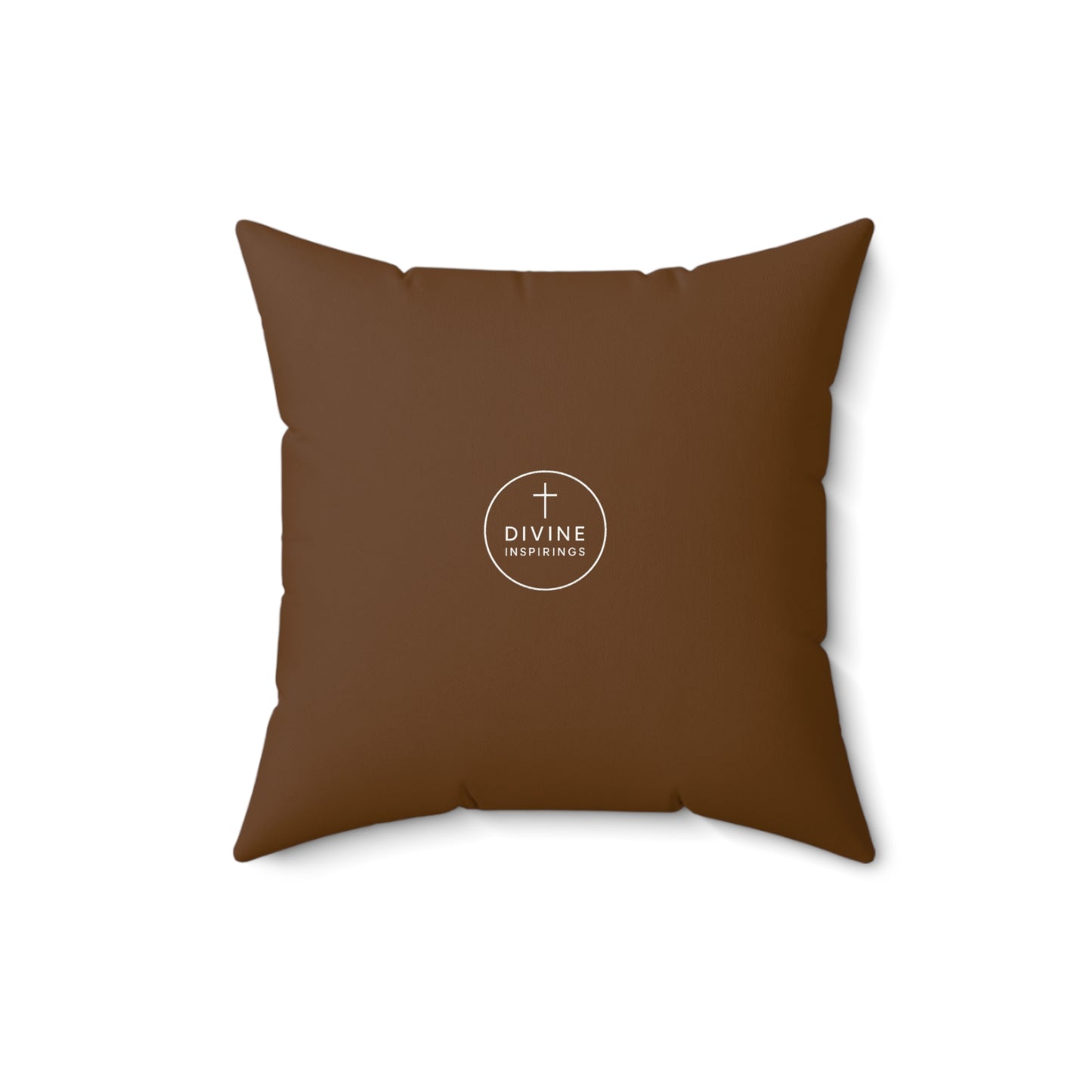 Faith Above All in Brown – ‘In God We Trust’ Throw Pillow