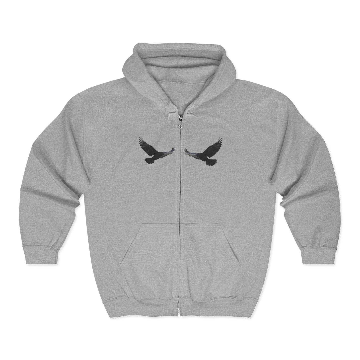 Faithful Watchers” – Cross & Crows Men’s Zip-Up Hoodie
