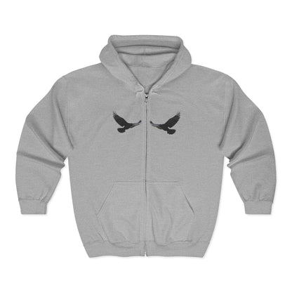 Faithful Watchers” – Cross & Crows Men’s Zip-Up Hoodie