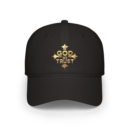 Golden Faith – Low Profile “In God We Trust” Christian Baseball Cap