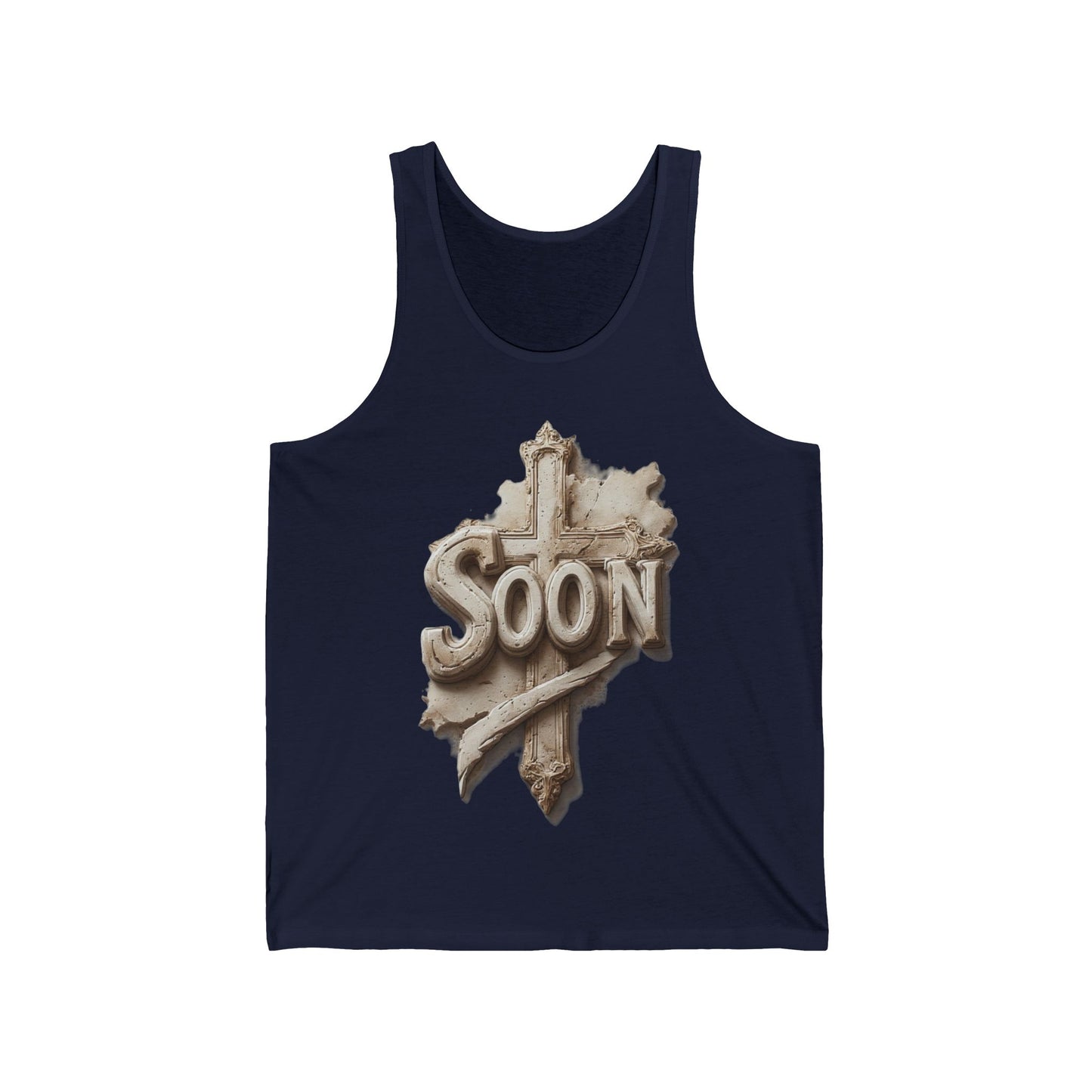 “Soon” Cross Men’s Tank Top – Strength in the Promise