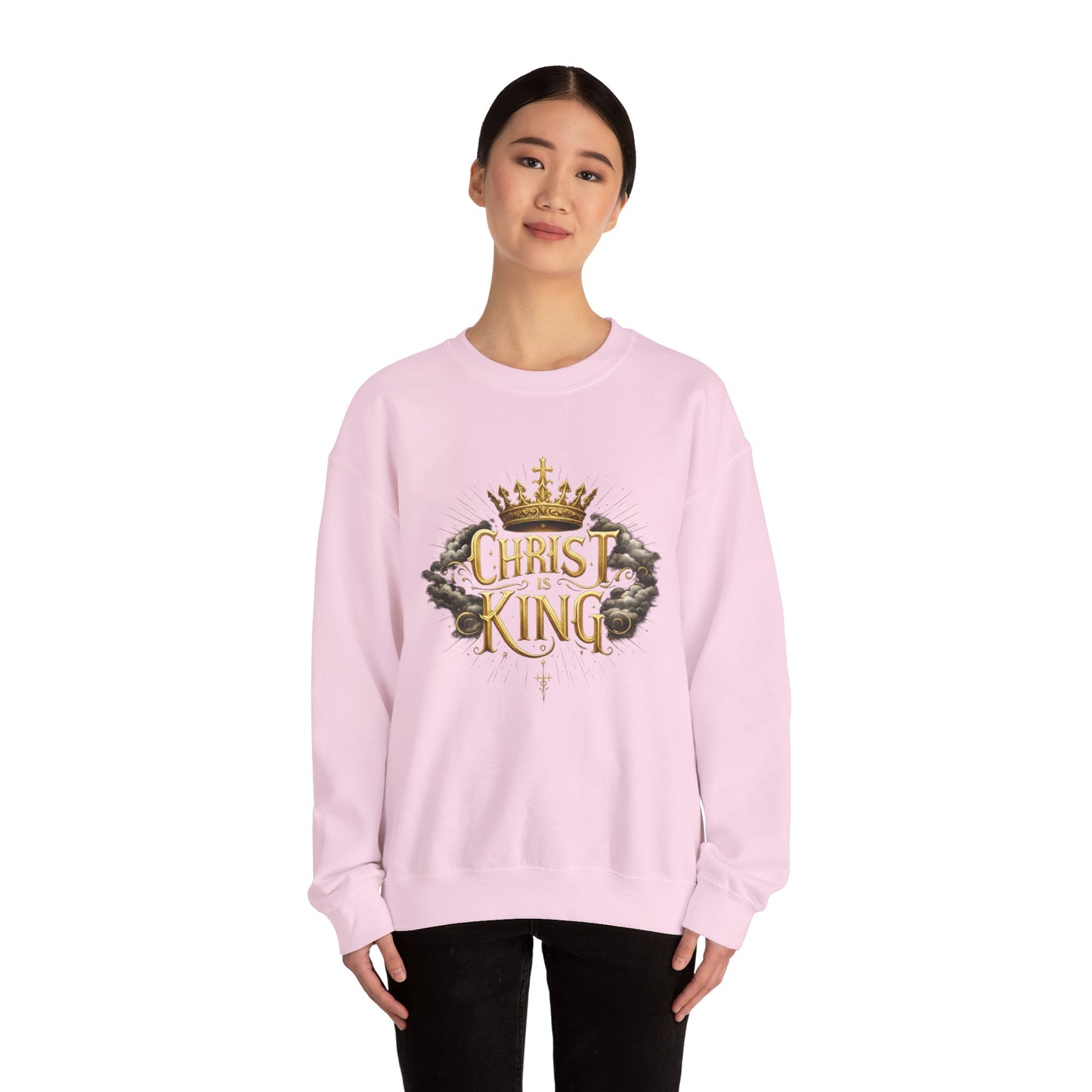Christ is King (Gold) - Women's Christian Sweatshirt