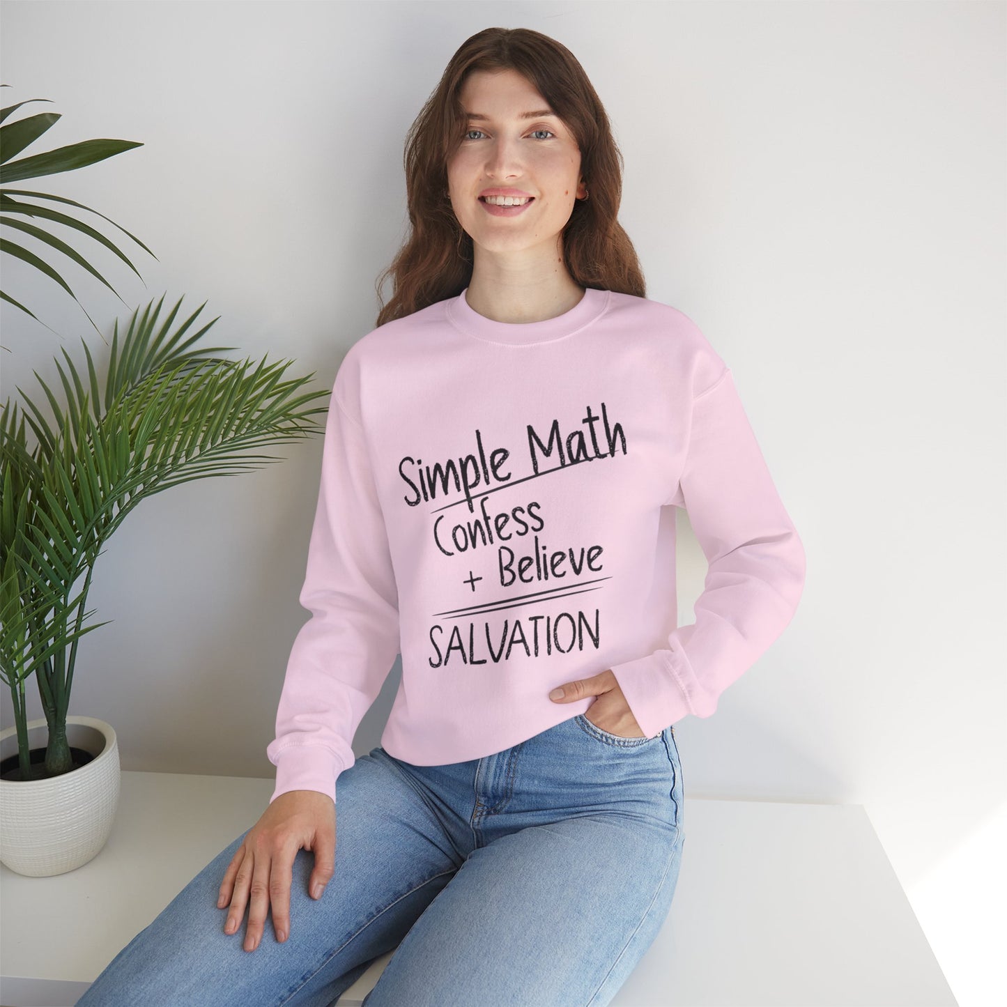 Simple Math Women’s Sweatshirt – Faith Pullover (Black Chalk)
