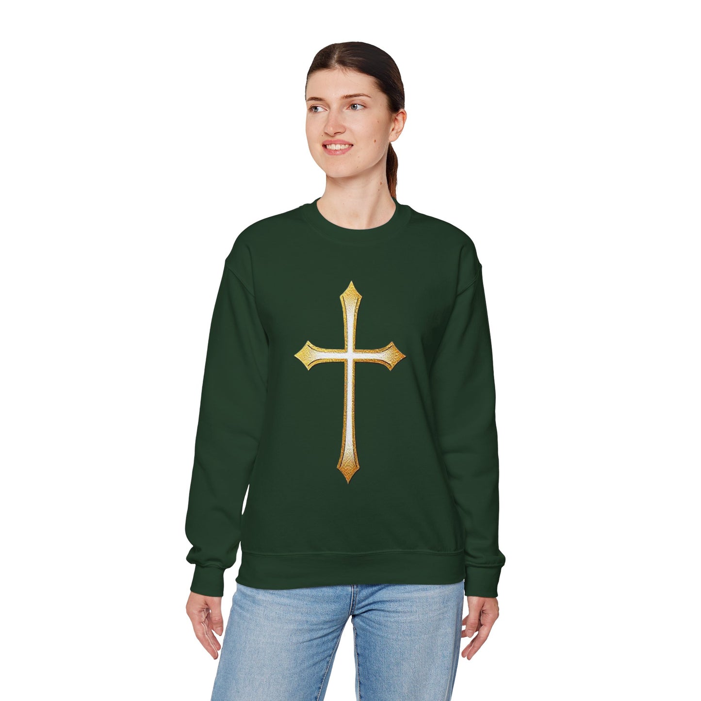 Gold Cross Women’s Christian Sweatshirt