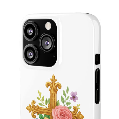 Floral Cross Snap Case for iPhone – Faith in Bloom