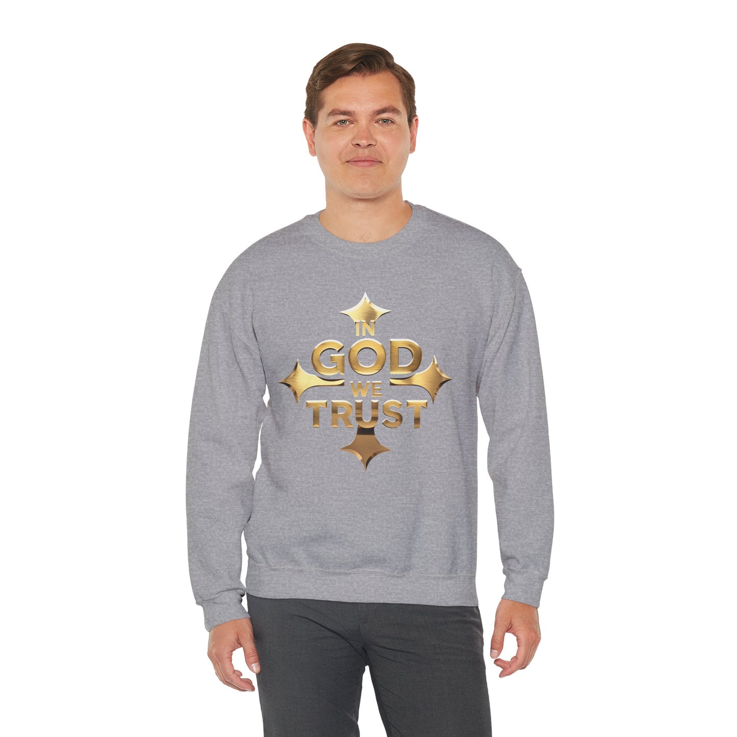 In God We Trust (Gold) - Men’s Christian Sweatshirt