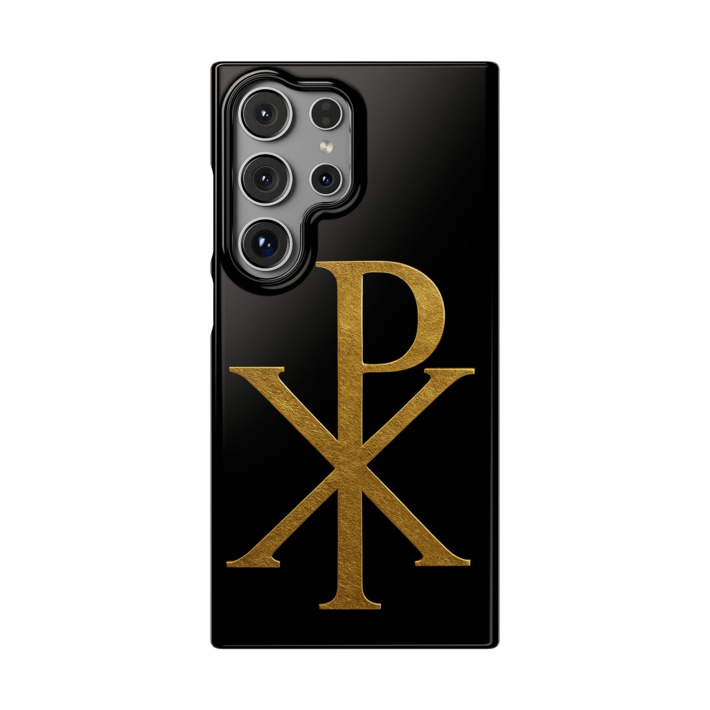 Our Eternal Hope in Christ - Black Chi Rho Snap Case for Samsung