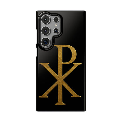 Our Eternal Hope in Christ - Black Chi Rho Snap Case for Samsung