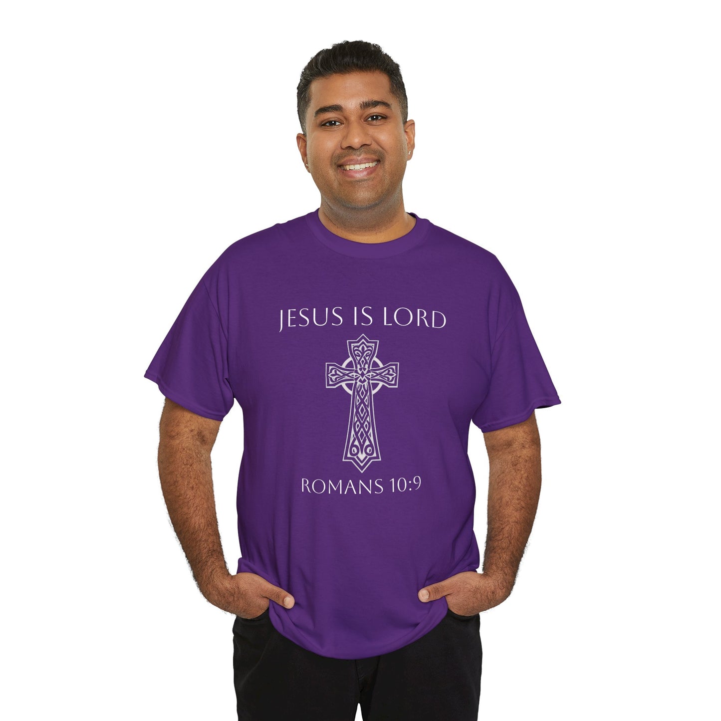 Jesus Is Lord – Men’s Christian Tee (White Lettering)