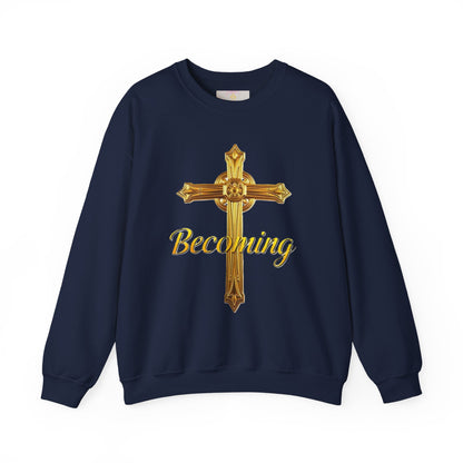 Becoming Men’s Faith Sweatshirt – Light Lettering (Philippians 1:6)