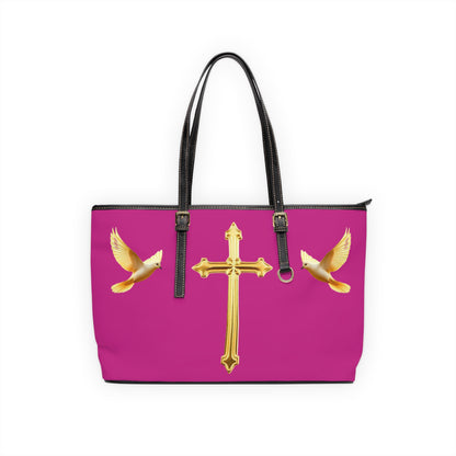 Faith, Peace, and Renewal Shoulder Bag in Fuchsia
