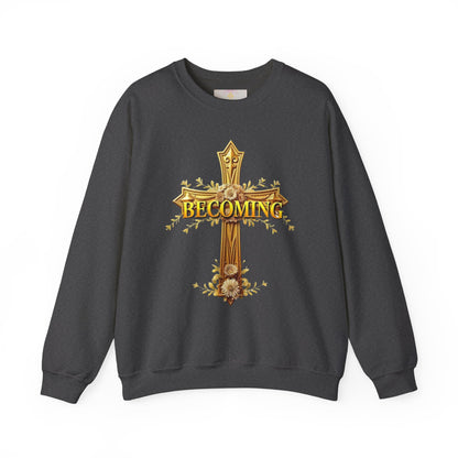 Becoming - Women’s Christian Sweatshirt (Light Lettering)