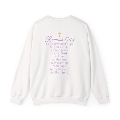 Women’s “Hope” Sweatshirt – Inspirational Scripture Hoodie | Romans 15:13