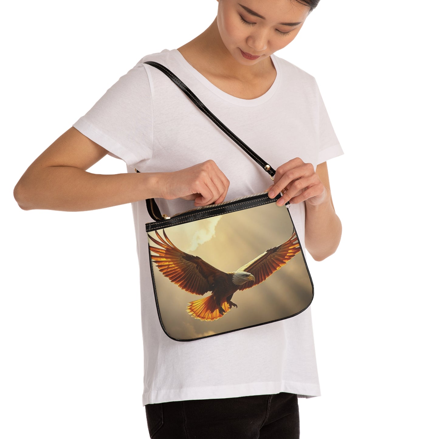 Morning Glory Eagle Shoulder Purse