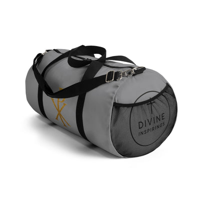 Christ’s Victory Duffle Bag in Grey – Chi Rho Symbol