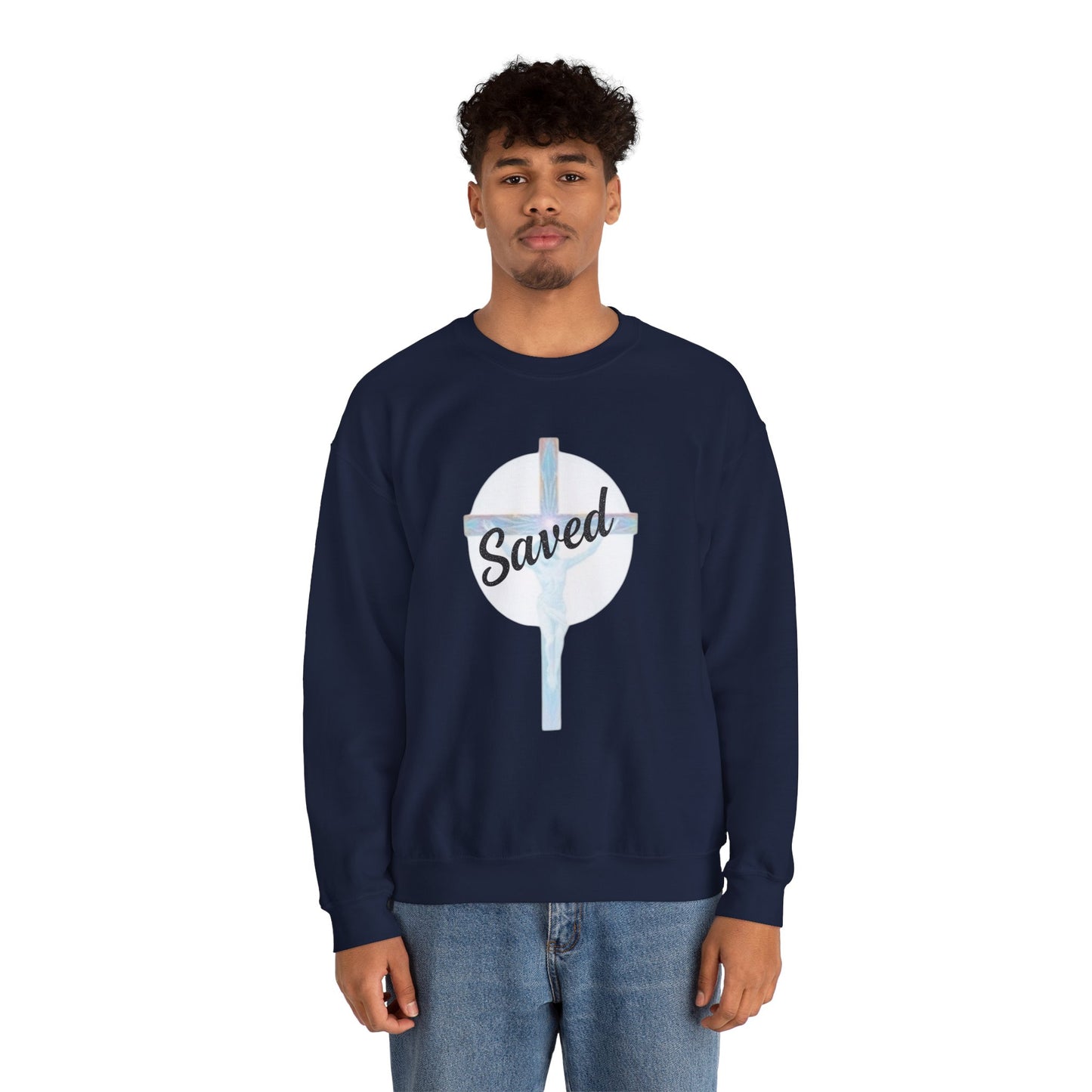 Saved - Men's Christian Sweatshirt of Faith