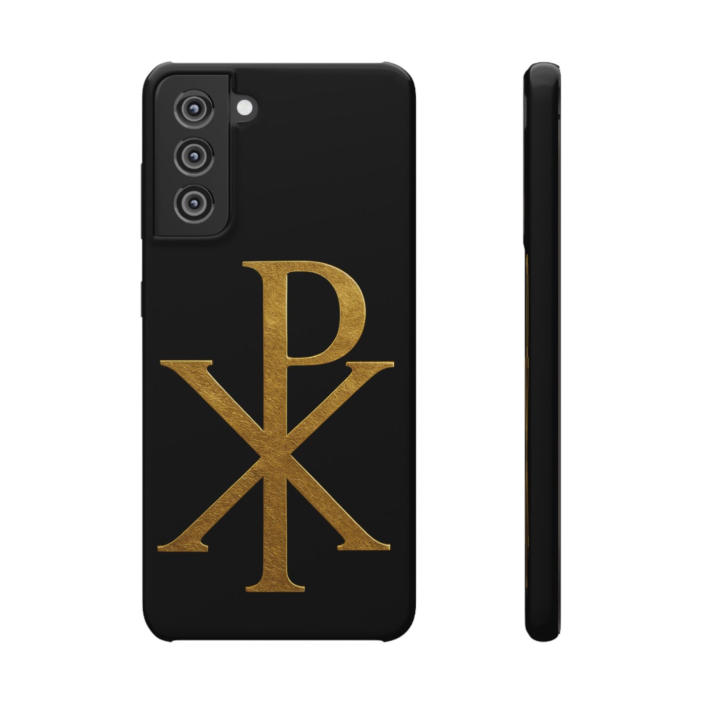 Our Eternal Hope in Christ - Black Chi Rho Snap Case for Samsung