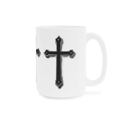 Warrior’s Black Cross Christian Mug | Ephesians 6:11 (11oz\15oz)