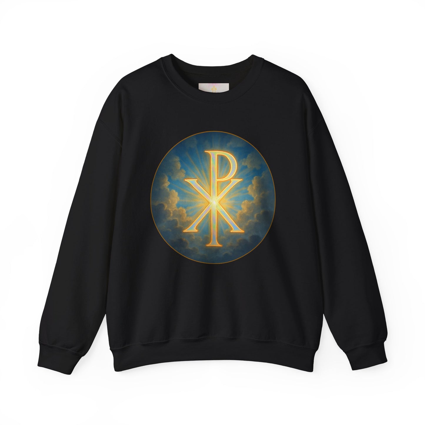 Women’s Christian Sweatshirt with Chi Rho – Classic Faith Symbol Pullover
