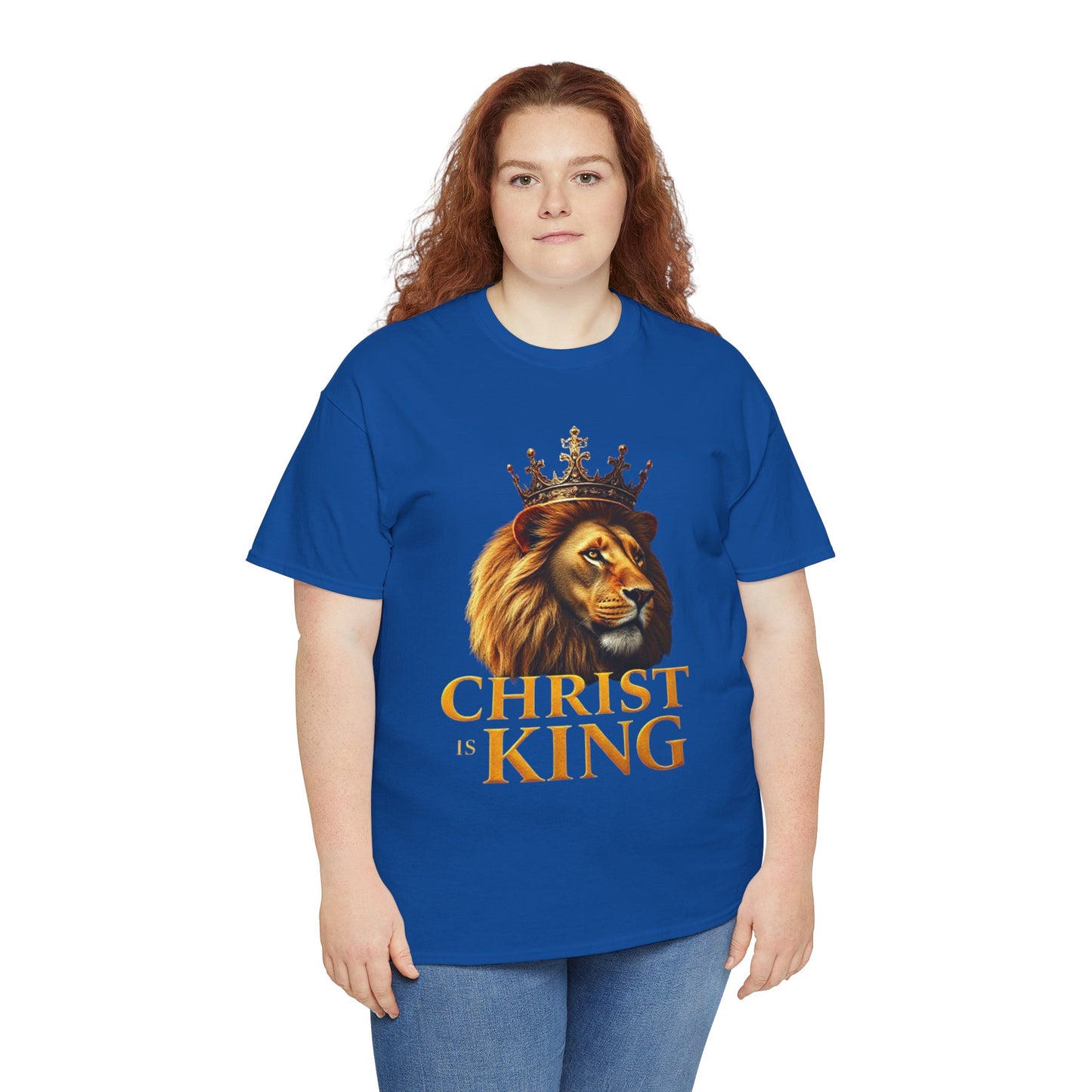 Christ Is King – Lion & Cross Women’s Christian Tee