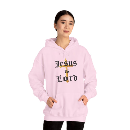 Women’s “Jesus is Lord” Christian Hoodie – Faith Statement Pullover with Cross