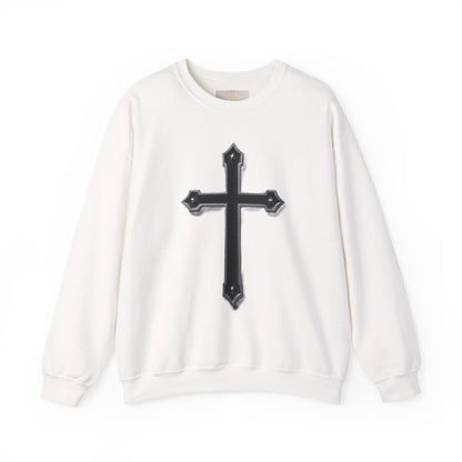 Warrior’s Black Cross Men’s Christian Sweatshirt | Ephesians 6:11
