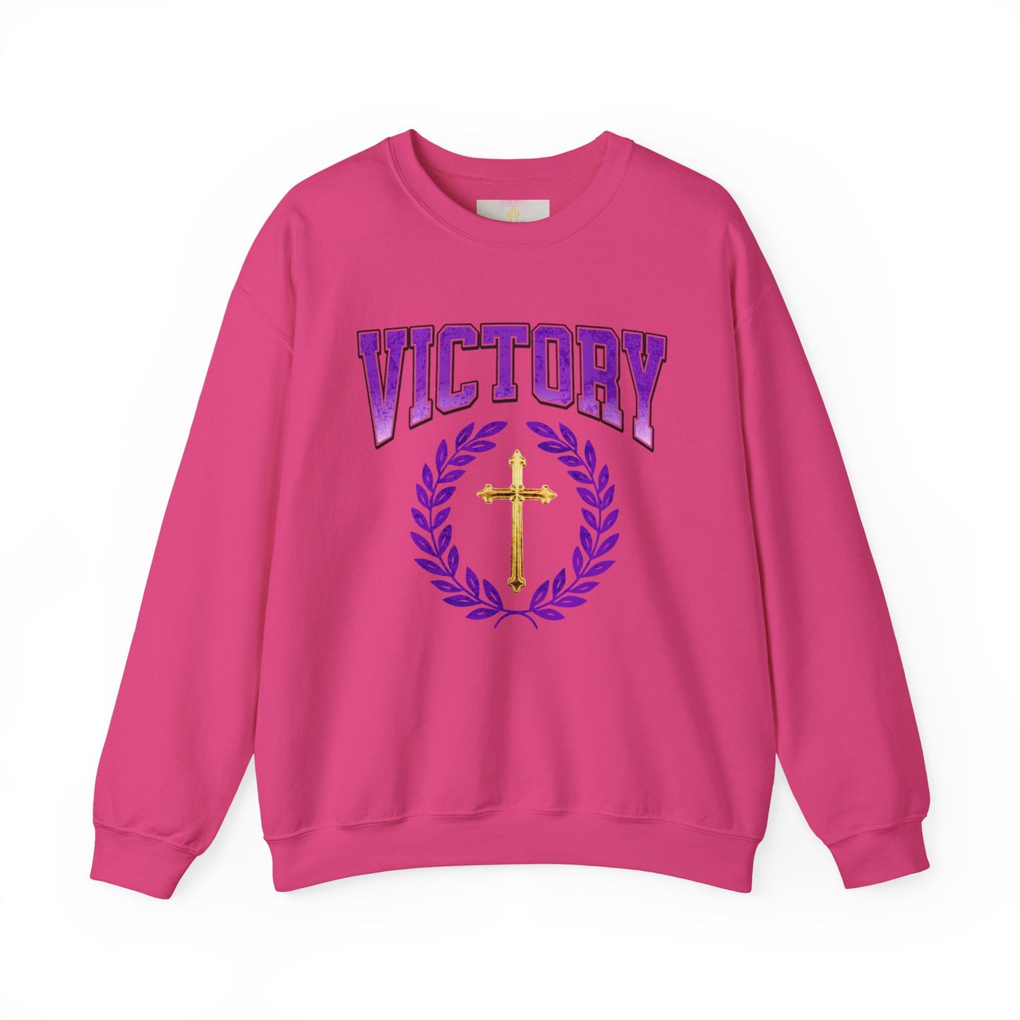 Victory Women’s Sweatshirt – Bold Purple Logo, Faith in Comfort