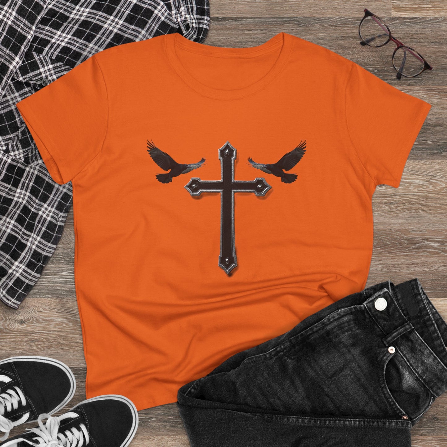 Fed by Faith – Cross & Crows Women’s Tee
