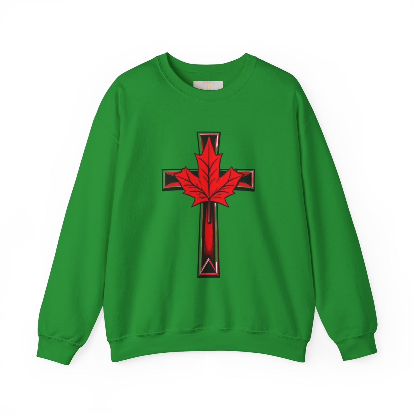 North of the Cross – Men’s Christian Sweatshirt with Maple Leaf Design