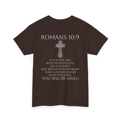 Women's Jesus is Lord Christian T-Shirt – Modern Cross Design (White Lettering)