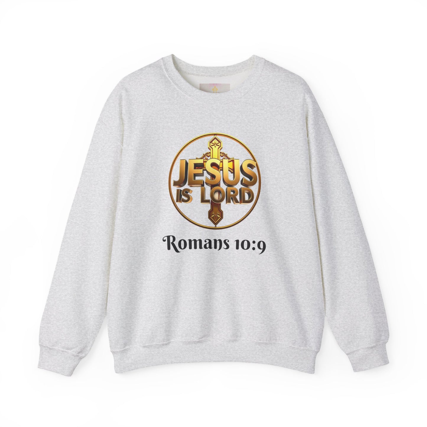 Romans 10:9 Inspired Christian Sweater – Declare Jesus Is Lord & He Is Risen (Dark Lettering)