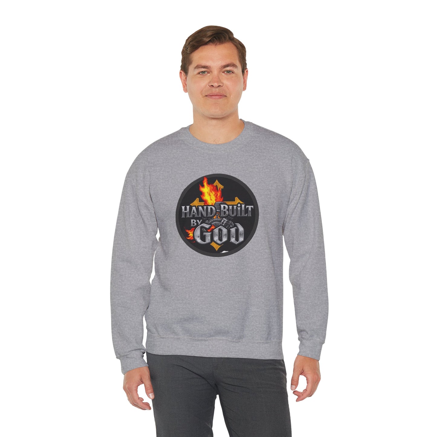 Hand Built by God - Men's Christian Sweatshirt