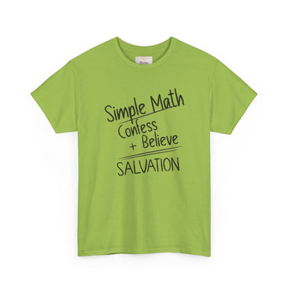 Simple Math of Salvation Men’s T-Shirt – Bold Faith (Black Chalk)