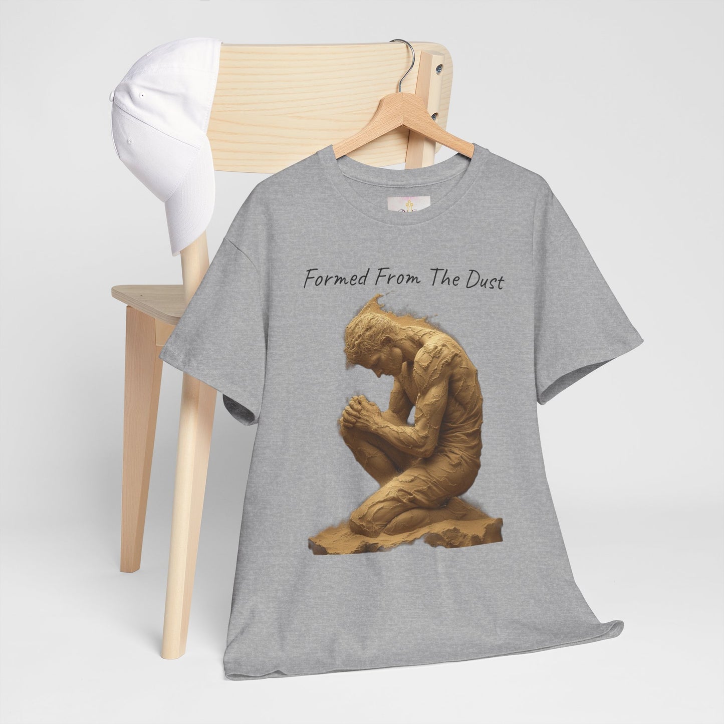 Formed from the Dust | Men’s Christian T-Shirt with Genesis 2:7 (Dark Lettering)