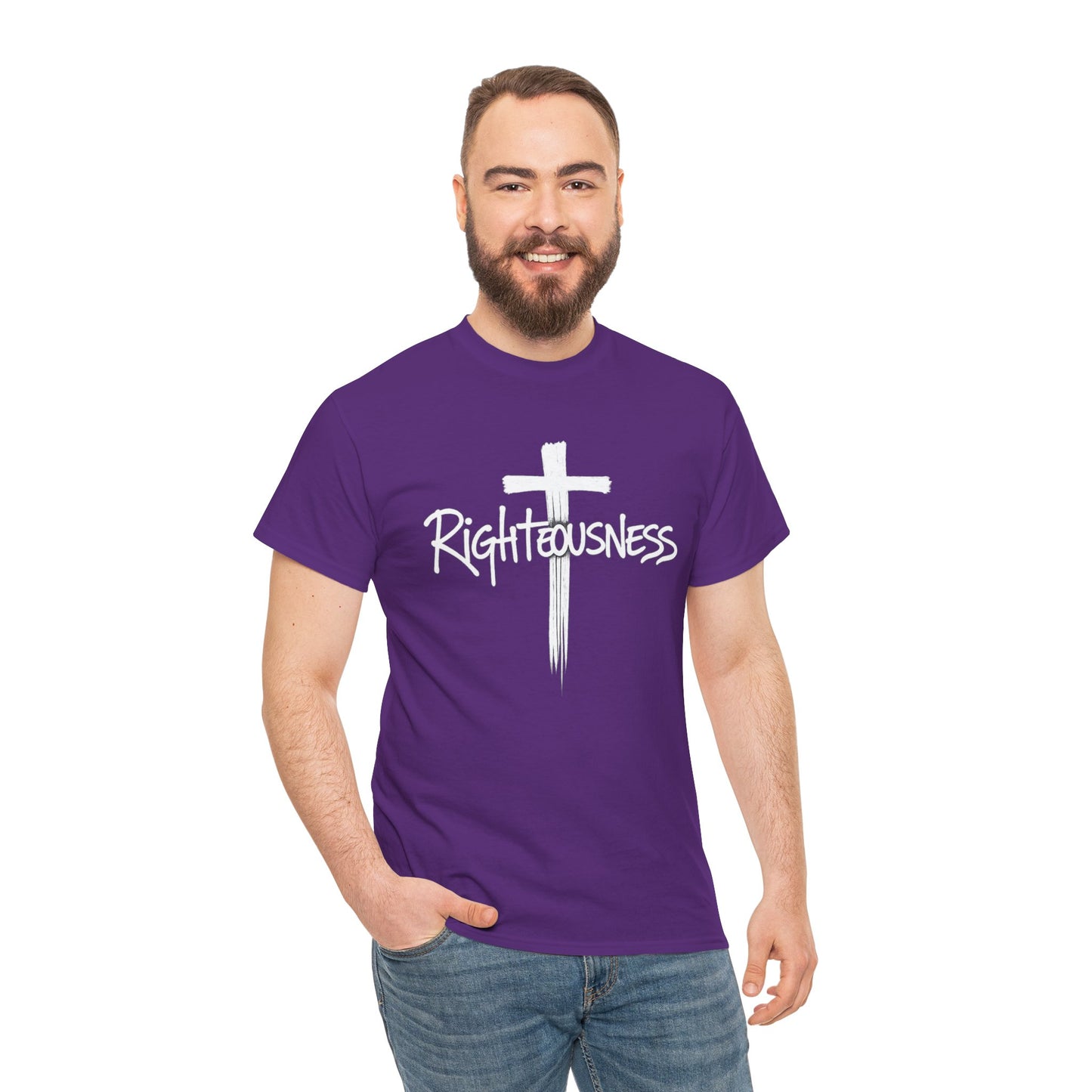 Righteousness - Christian Men's T-Shirt (Dark Colors)