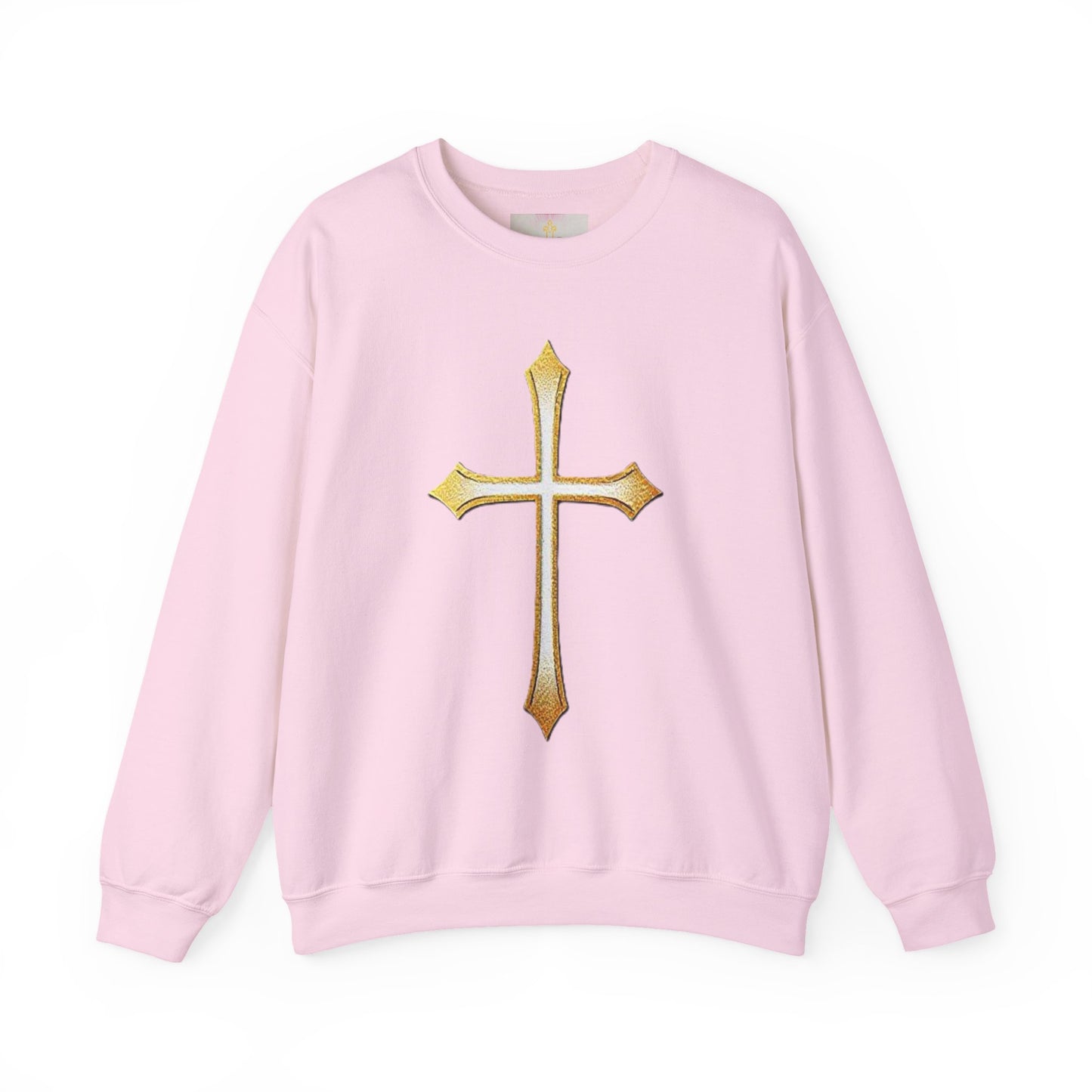Women’s Gold Cross Sweatshirt – Christian Faith Apparel