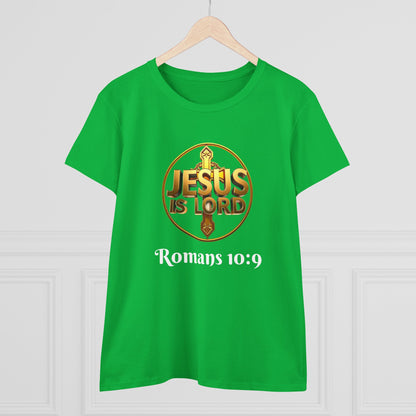 Jesus Is Lord / He Is Risen Christian Tee – Women’s Bold Faith Statement (White Lettering)