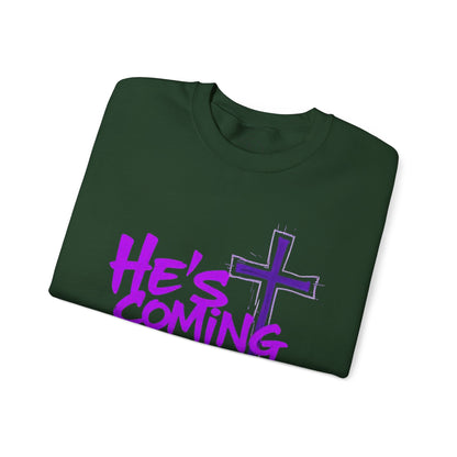 He’s Coming - Men’s Bold Christian Sweatshirt